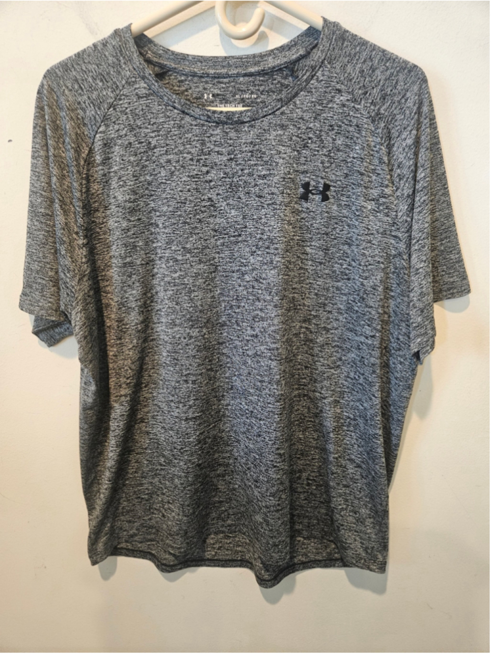 Men's Under Armour Tech Tee Short Sleeve Shirt Grey Black XL
